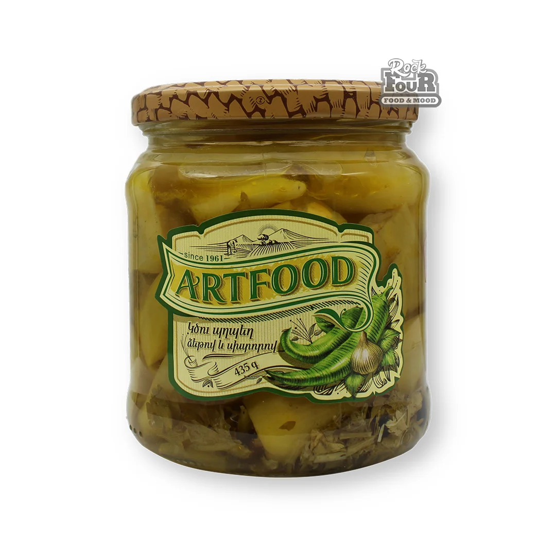 Կծու պղպեղ «Artfood» ձեթով և սխտորով 435գ